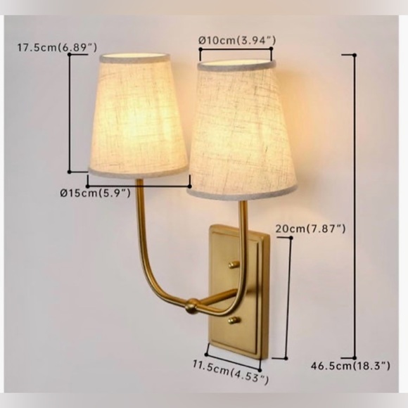 Wall sconce light with shades - Picture 2 of 13